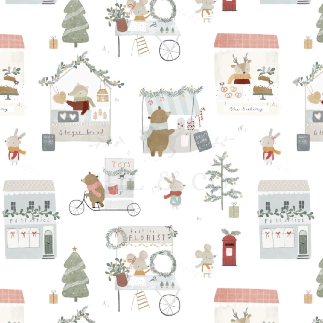 Christmas Market Scrub Cap