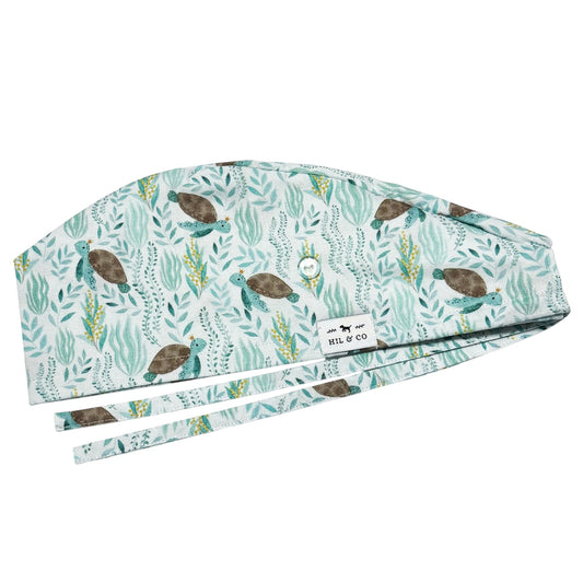 Crowned Turtles Scrub Cap
