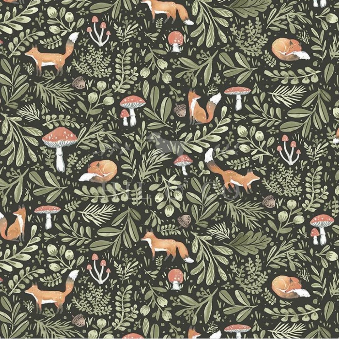 Foxes & Mushrooms Scrub Cap
