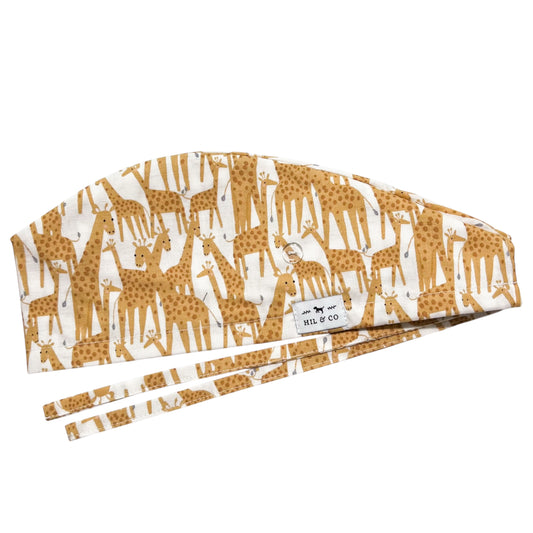 Giraffe Scrub Cap (White)