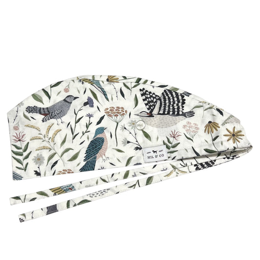 Birdwatch Scrub Cap (White)