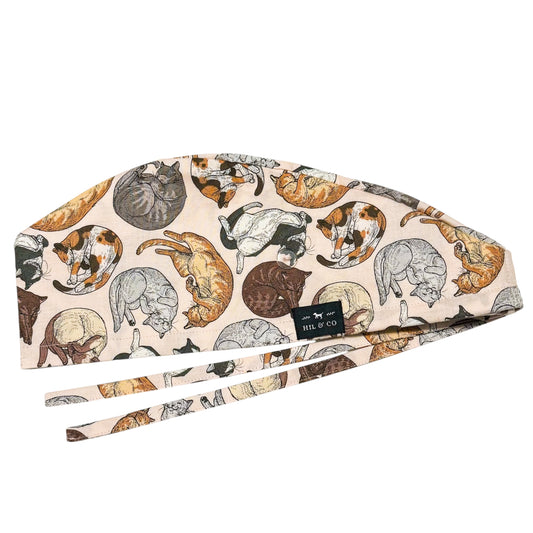 Cat Nap Scrub Cap