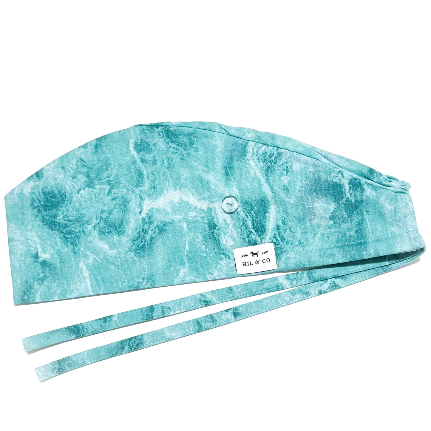 Marbled Waves Scrub Cap (Aqua)