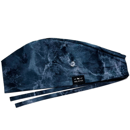 Marbled Waves Scrub Cap (Onyx)