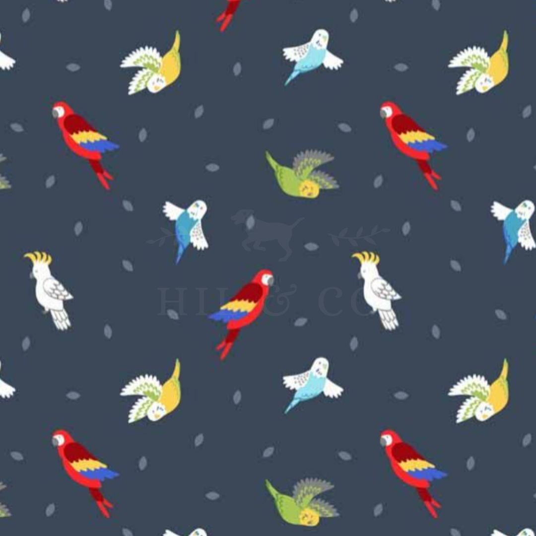 Mini Birds Scrub Cap (Navy)
