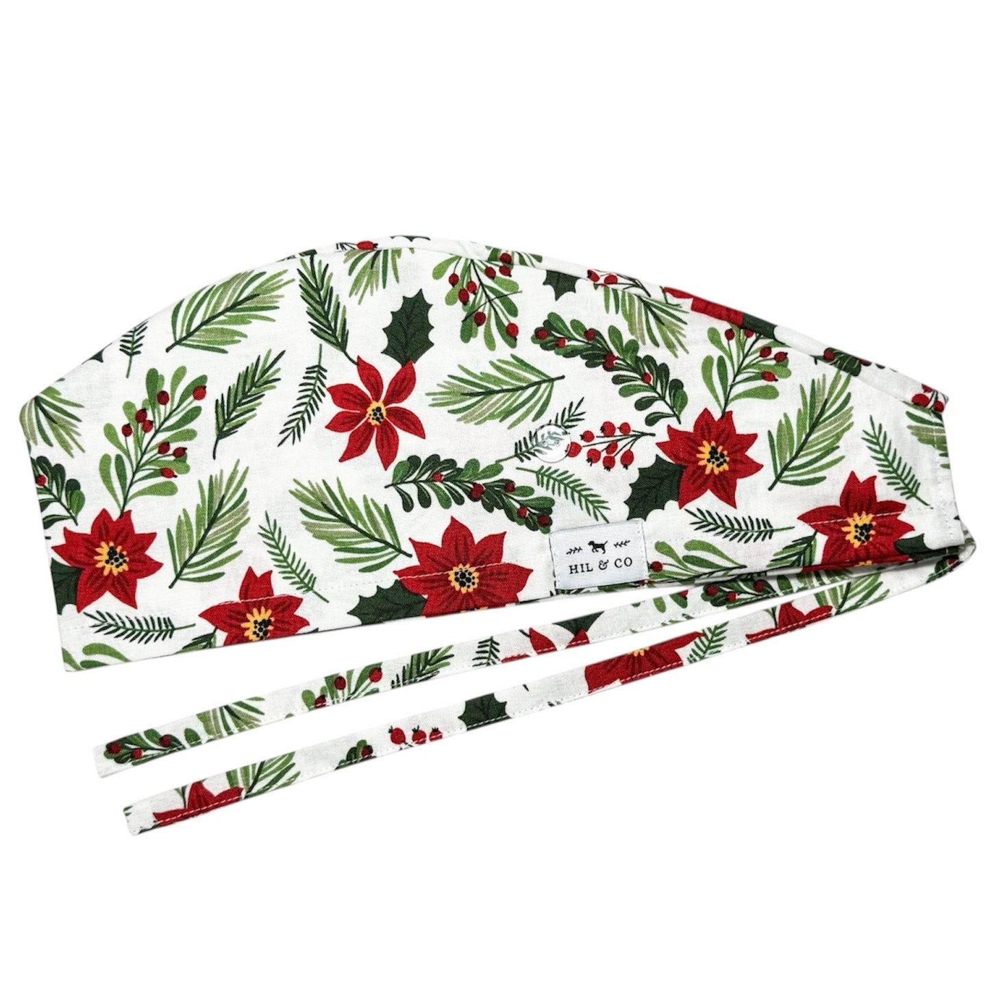 Poinsettia Scrub Cap