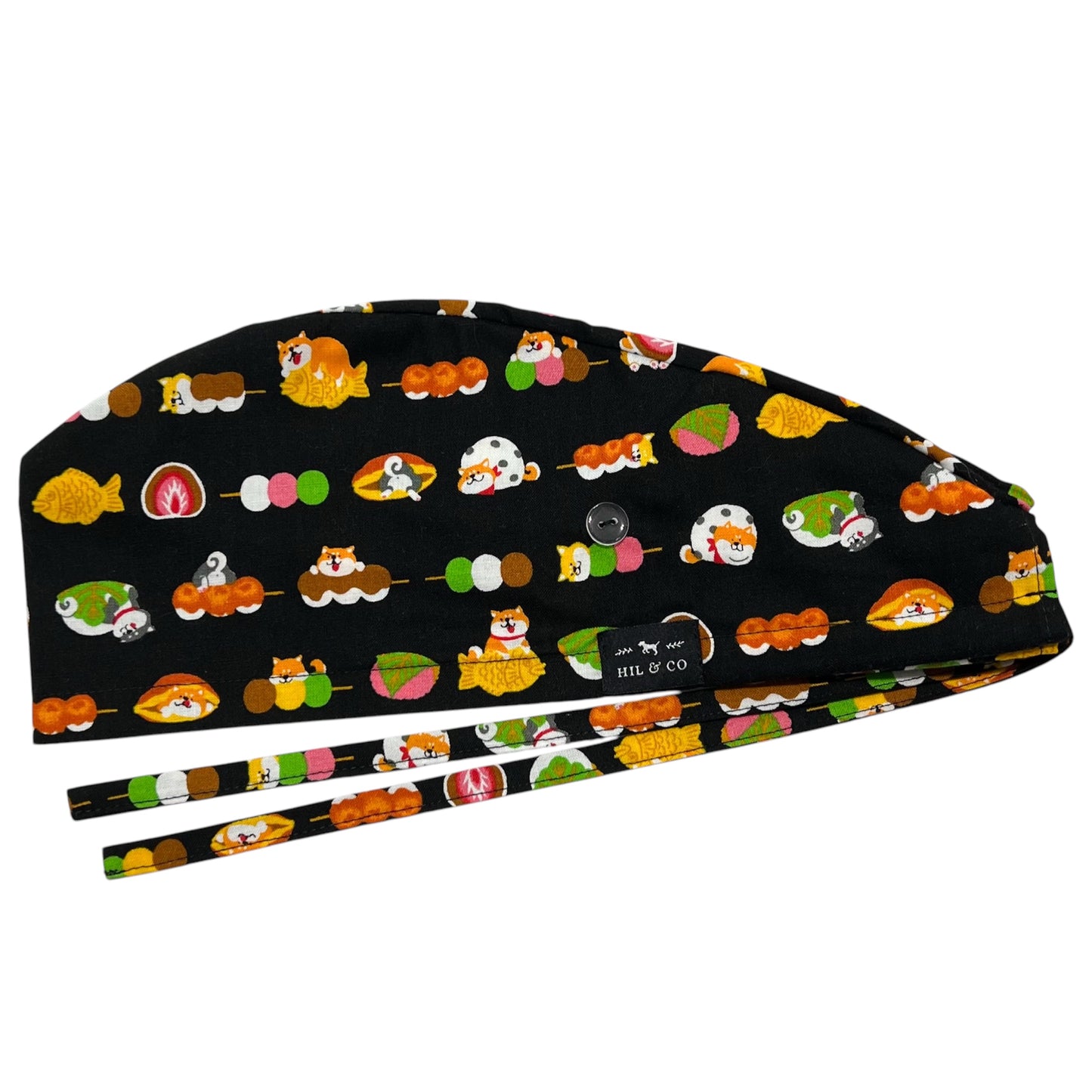 Shiba Inu Mochi Scrub Cap (Black)