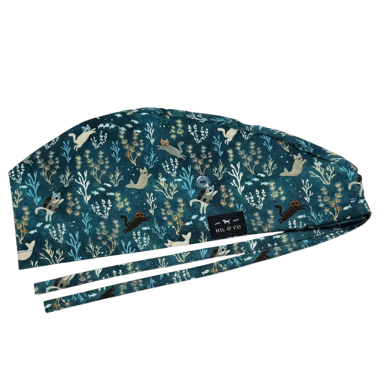 Snorkelling Cats Scrub Cap