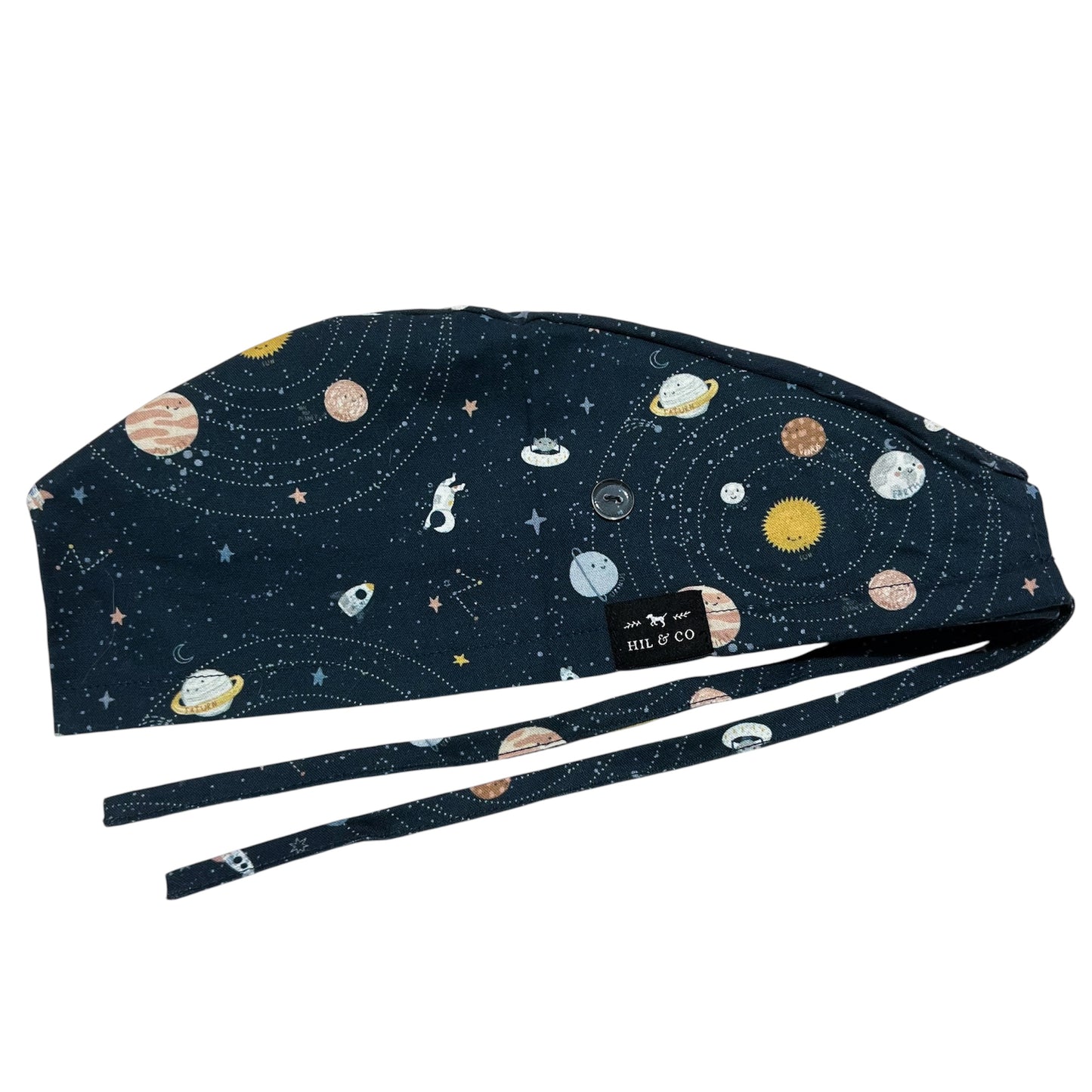 Solar System Scrub Cap