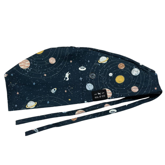 Solar System Scrub Cap