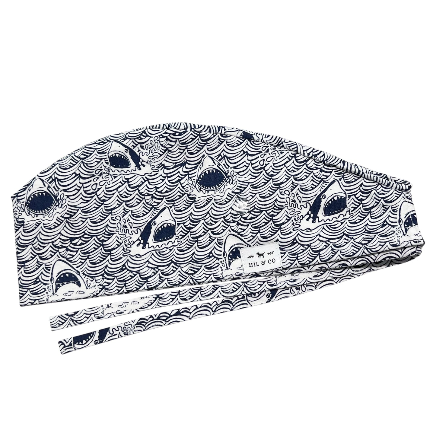 Stormy Sharks Scrub Cap