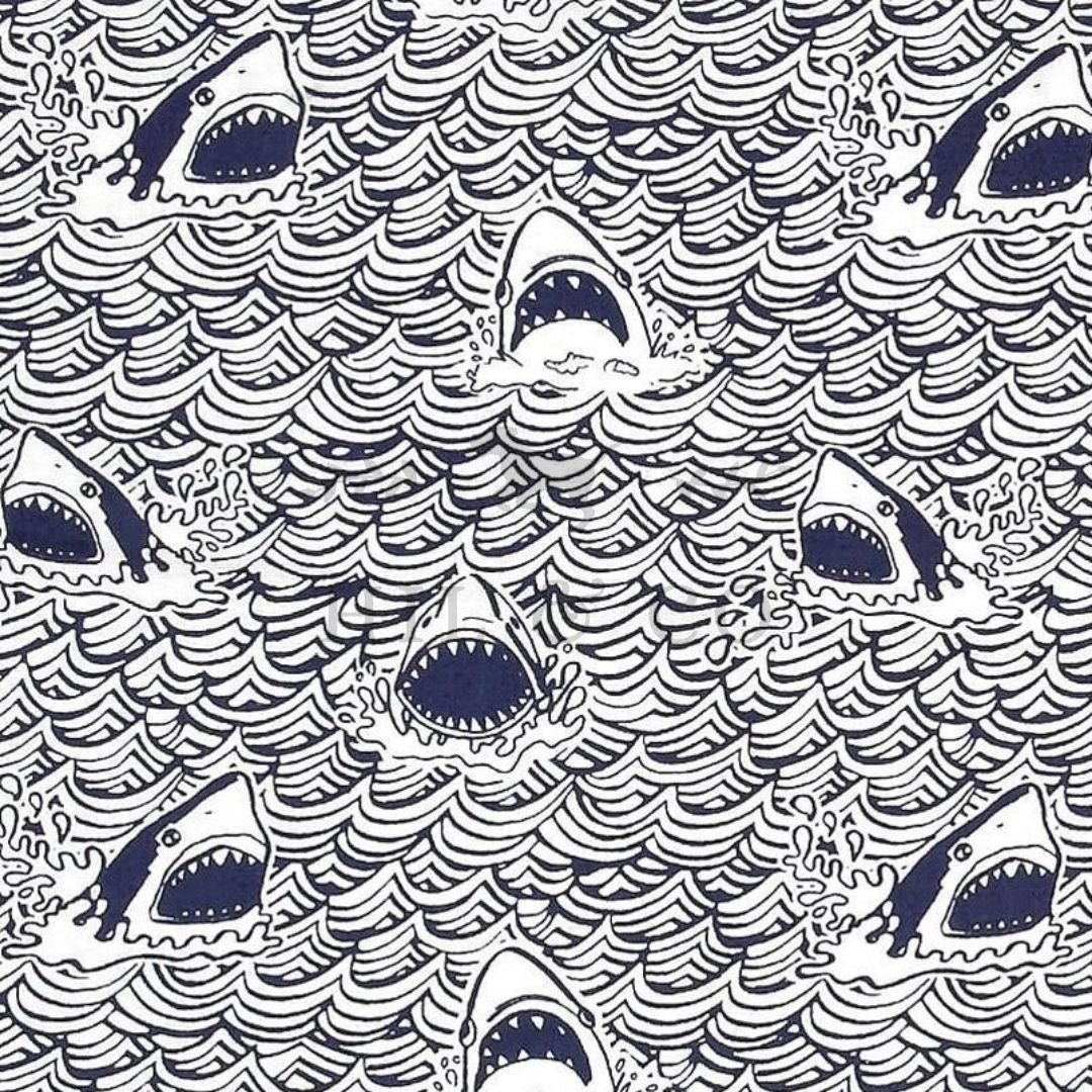 Stormy Sharks Scrub Cap