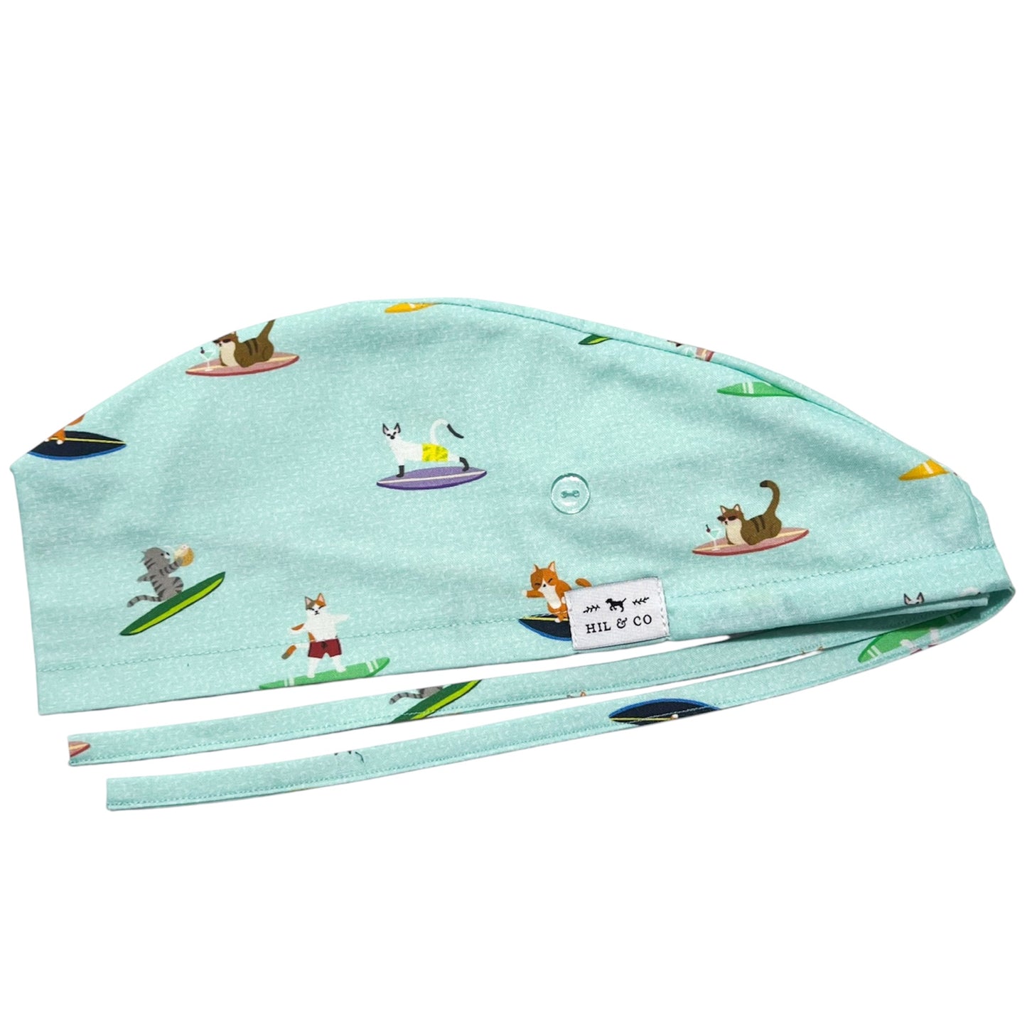 Surfing Cats Scrub Cap