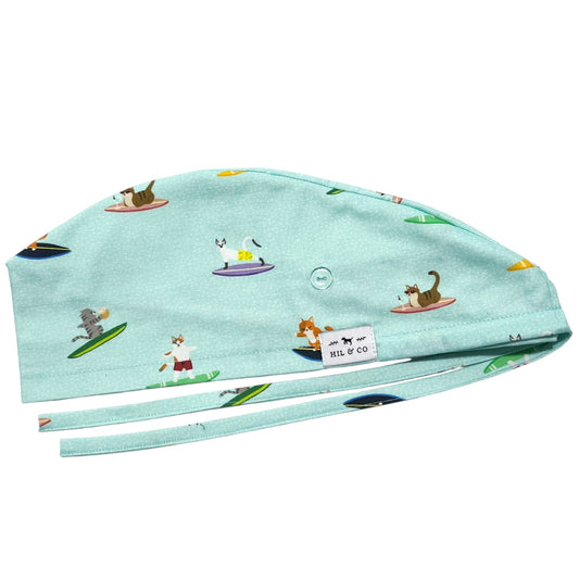 Surfing Cats Scrub Cap