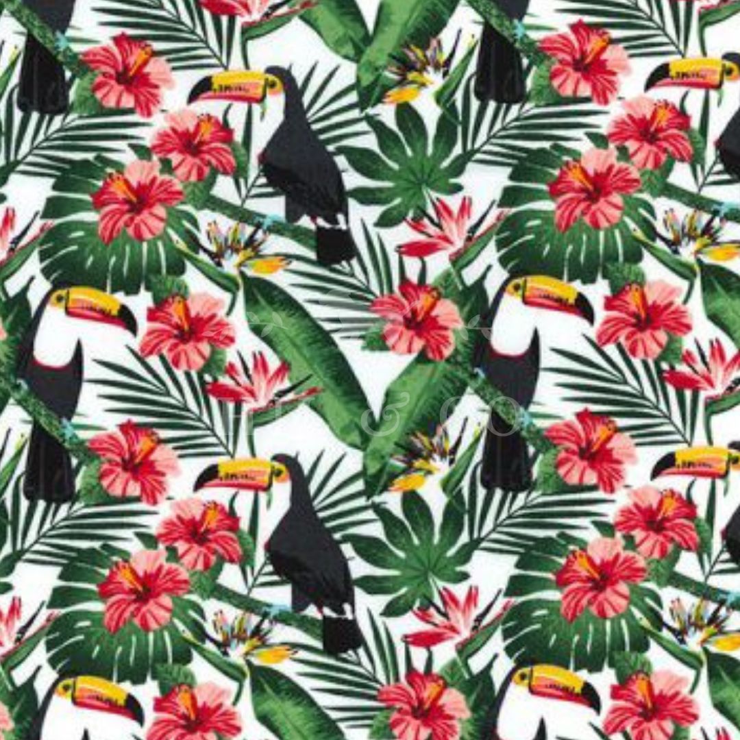 Toucans Scrub Cap (White)