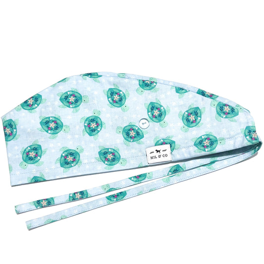 Turtles Scrub Cap (Light Blue)